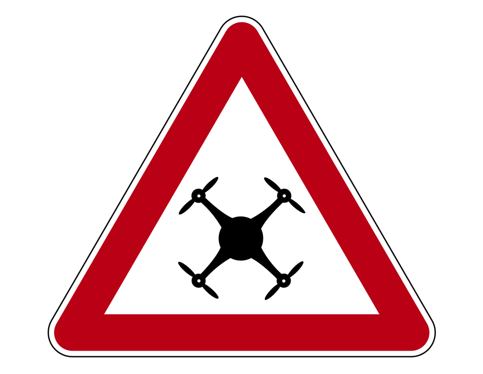 Achtung Drohne Schild